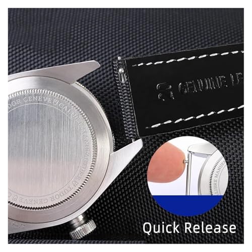Correa de reloj de nailon y piel de 20mm a 24mm para Citizen Nº 5 5