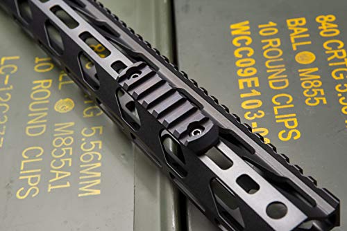 STNGR USA 7-Slot M-Lok Aluminum Picatinny Rail Section Accessory - Proudly Made in USA - Includes 2 T-Nuts & 2 Screws