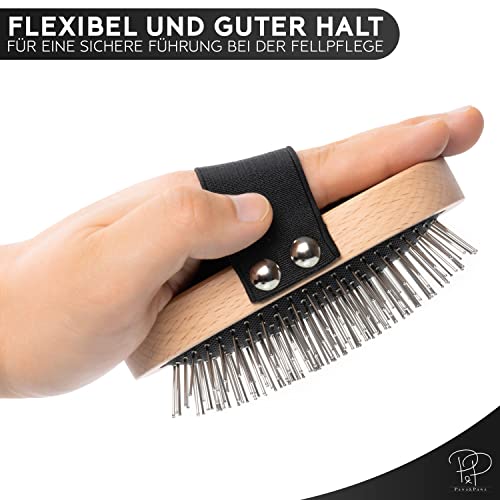 Pawz&Pawz Hundebürste Langhaar | Hundehaarbürste | Premium Bürste für Hund & Katze zur sanften Fellpflege | Striegel für Hunde & Katzenbürste | Hundekamm mit Massage-Effekt | Haustierbürste