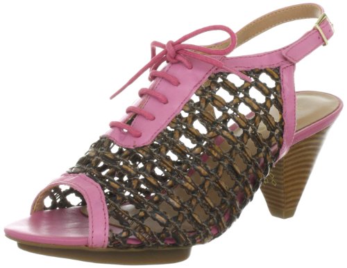 Via Uno Woven Synthetic Leather/Leather Noble 21123504 - Sandalias de Cuero para Mujer, Color marrón, Talla 38