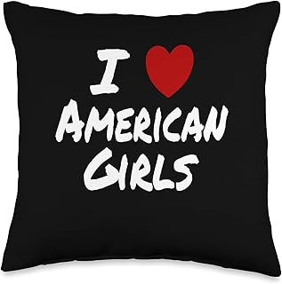 I Heart (Love) American Girls Designs I Heart (Love) American Girls Preference Sexy Hot Attractive Throw Pillow, 16x16, Multicolor