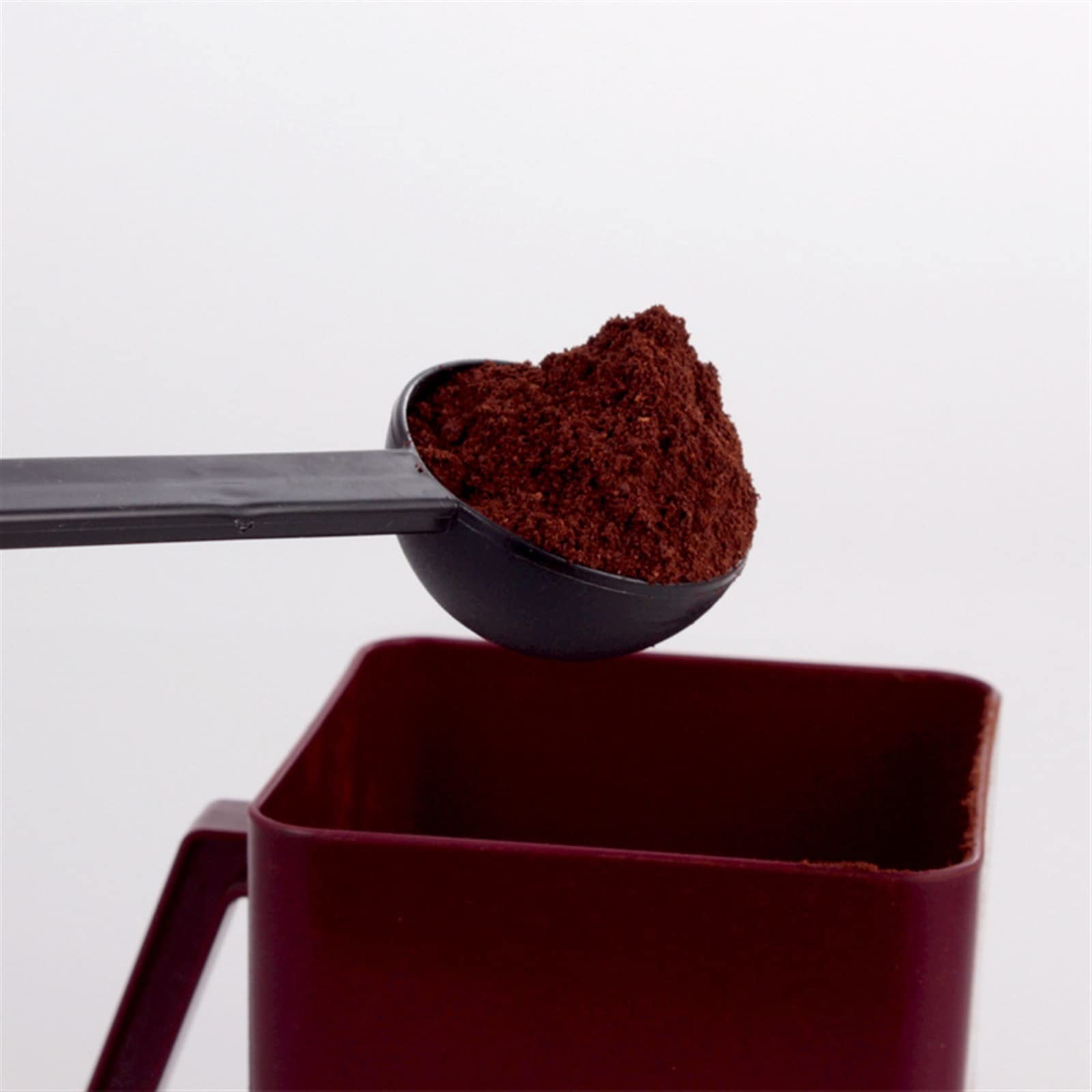 Cucharones de Cocina Cuchara para apisonar café en Polvo Cuchara medidora de plástico para Granos de café para máquina de Espresso Utensilios para café Accesorios de Cocina (Negro)