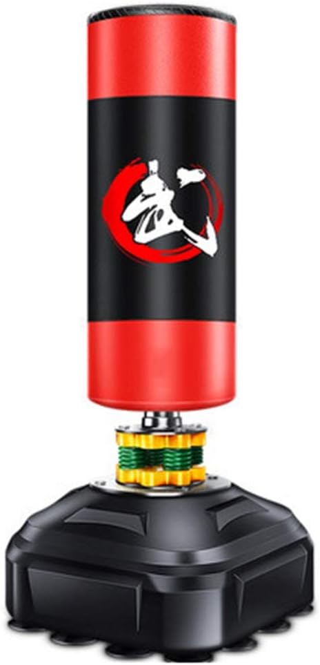 TOE Punching Bag with Stand 68.8'' Heavy Boxing Bag with Suction Cups for Adults Kids Boxing Equipment for Gym Home Office (Color : Red) : Sports & Outdoors