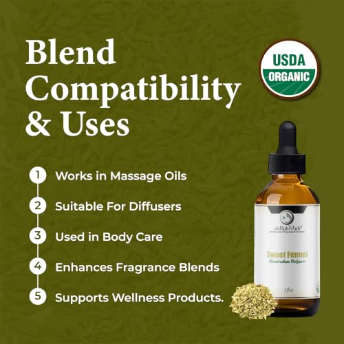 Aceite Esencial Orgánico de Hinojo Dulce 2 Fl Oz miniatura 3