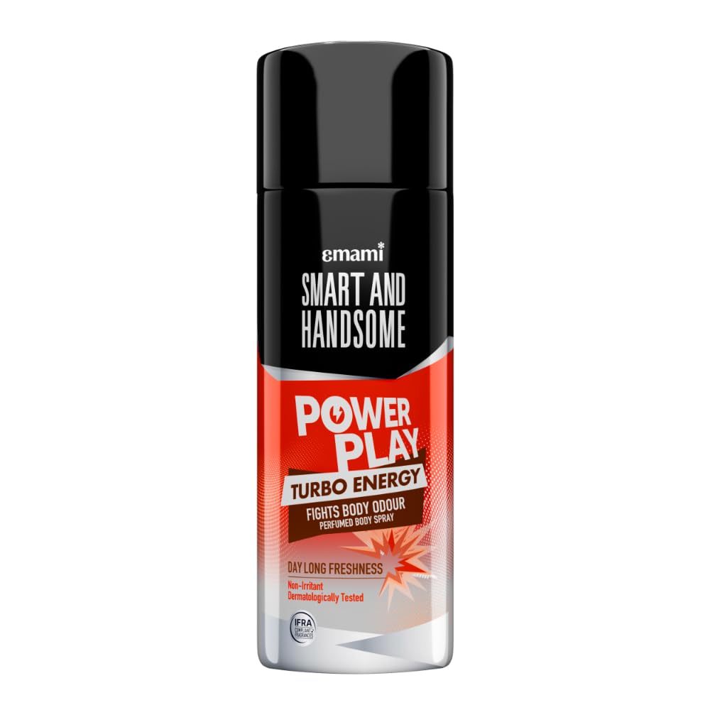 Smart And Handsome Power Play Turbo Energy Perfumed Body Spray For Day Long Freshness,150ml, Dermatologically Tested, Non-Irritant Formula, Zesty Orange & Grounding Base of Patchouli with Black Pepper-picture-22
