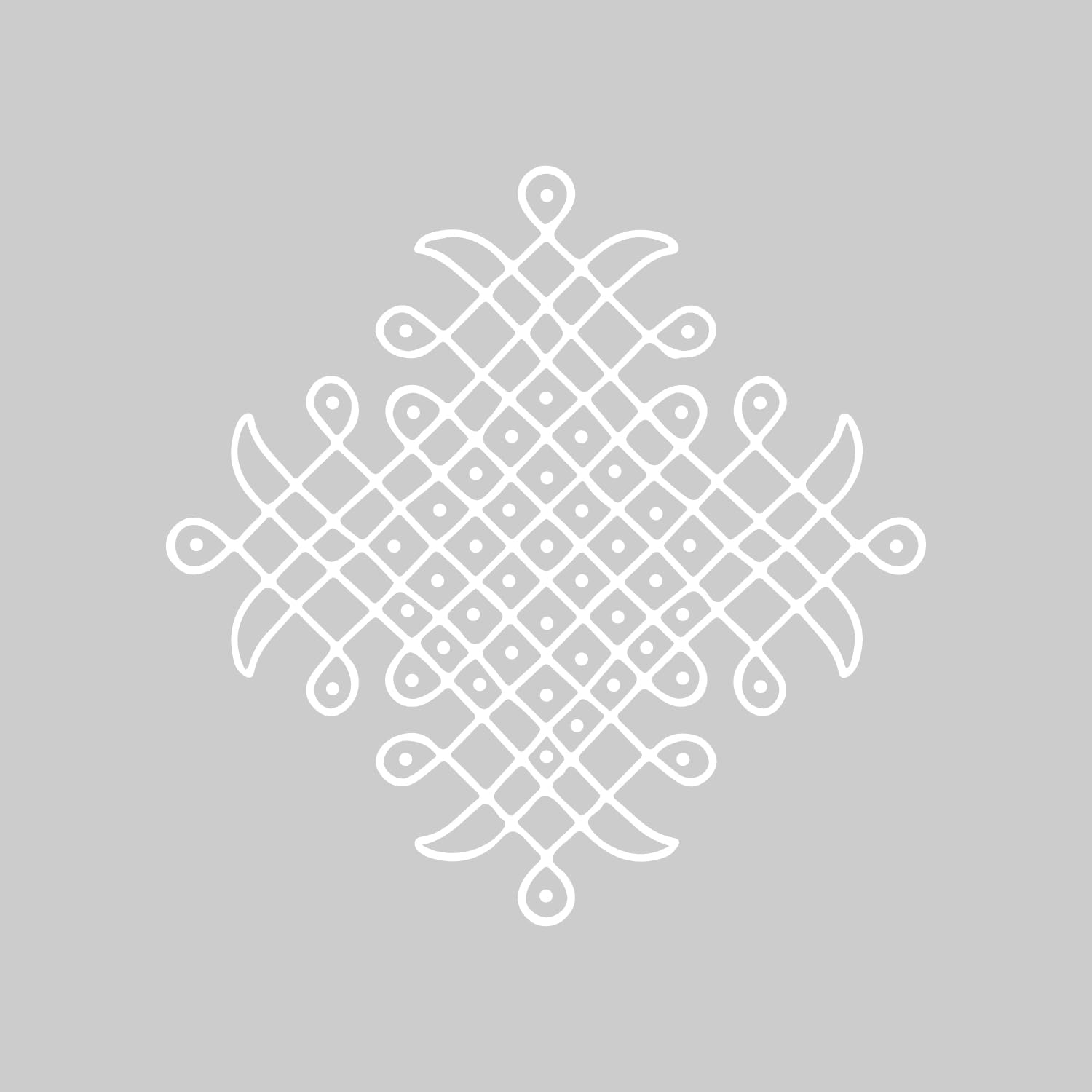 Ethnic Kolam Wall Sticker for Home Decor | Traditional Rangoli Design 25 x 25 Inch | Easy Peel and Stick Kolam Sticker for Pooja Room Living Room Entrance Festive Decoration (White)-picture-39
