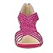 PIZZ ANNU Women's Diana Low Wedge Sandals Sparkly Rhinestone Open Toe Fashion Dress Shoes for Woman Lady in Bridal Dance Evening, Hot Pink 6