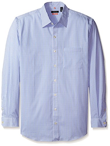Van Heusen Men's Big and Tall Traveler Non Iron Stretch Long Sleeve Shirt, Dark Blue Crisp Blue, 3X-Large Big
