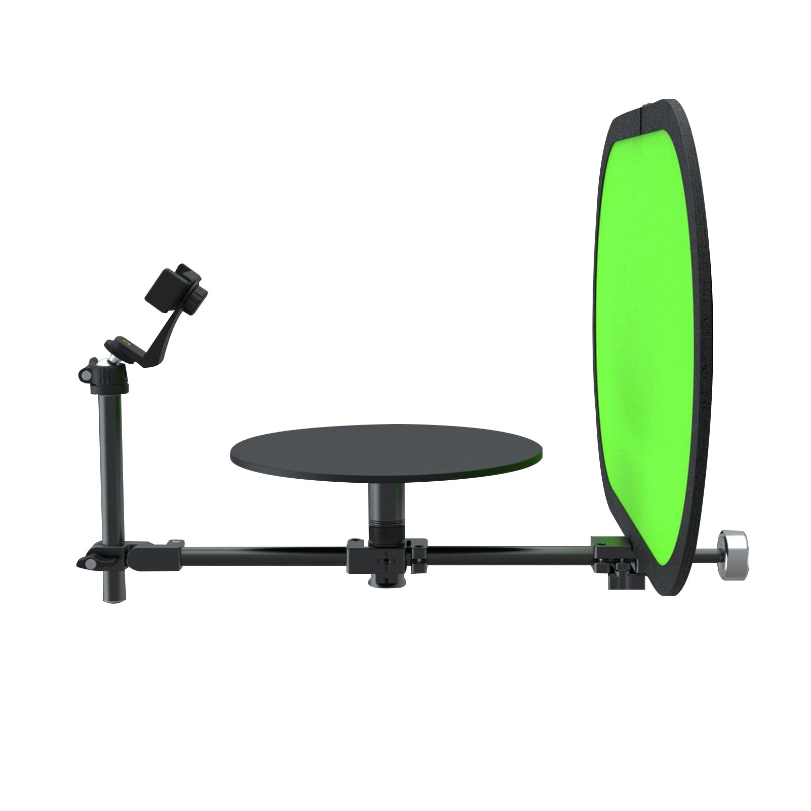 Goshyda Fotografia 360° Gramofon z Regulowanym Kątem Obrotu Kamery do Fotografii Produktowej, Obrotowa Platforma Wideo o Modułowej Konstrukcji, Nośność 5 Kg, Dysk 30 Cm, Stop Aluminium,