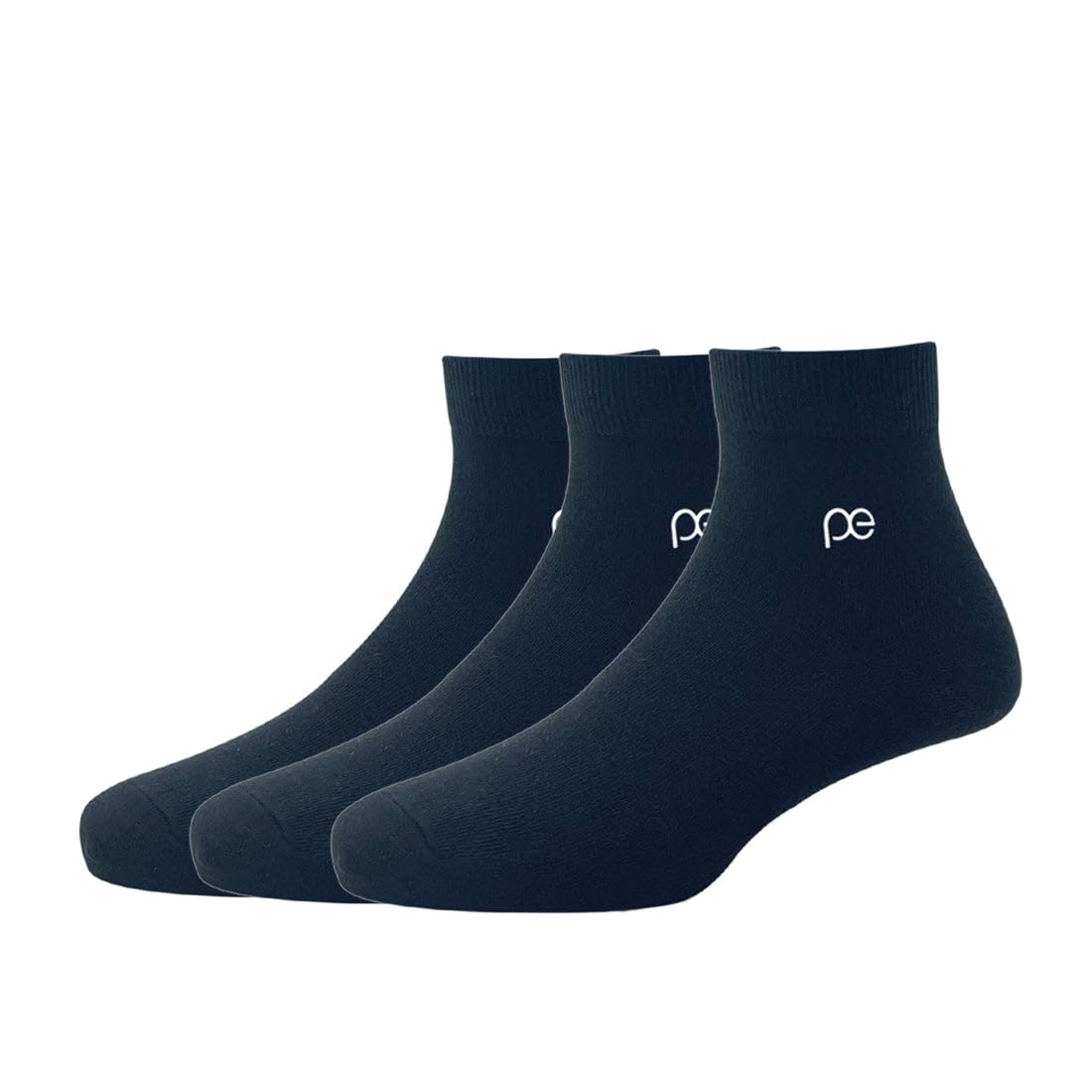 peter england Mens Cotton Quarter Length Socks (Pack of 3) - Black-picture-31