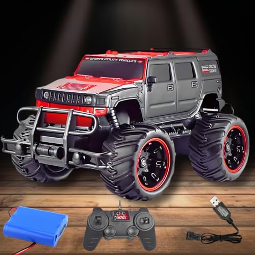 Storio RC Car Rechargeable Remote Control Off Roader Monster Truck with 2 Speeds Modes | C-Type Charging | Remote Control Car for Kids - Maroon (B0DCTKX4N1) Amazon Price History, Amazon Price Tracker
