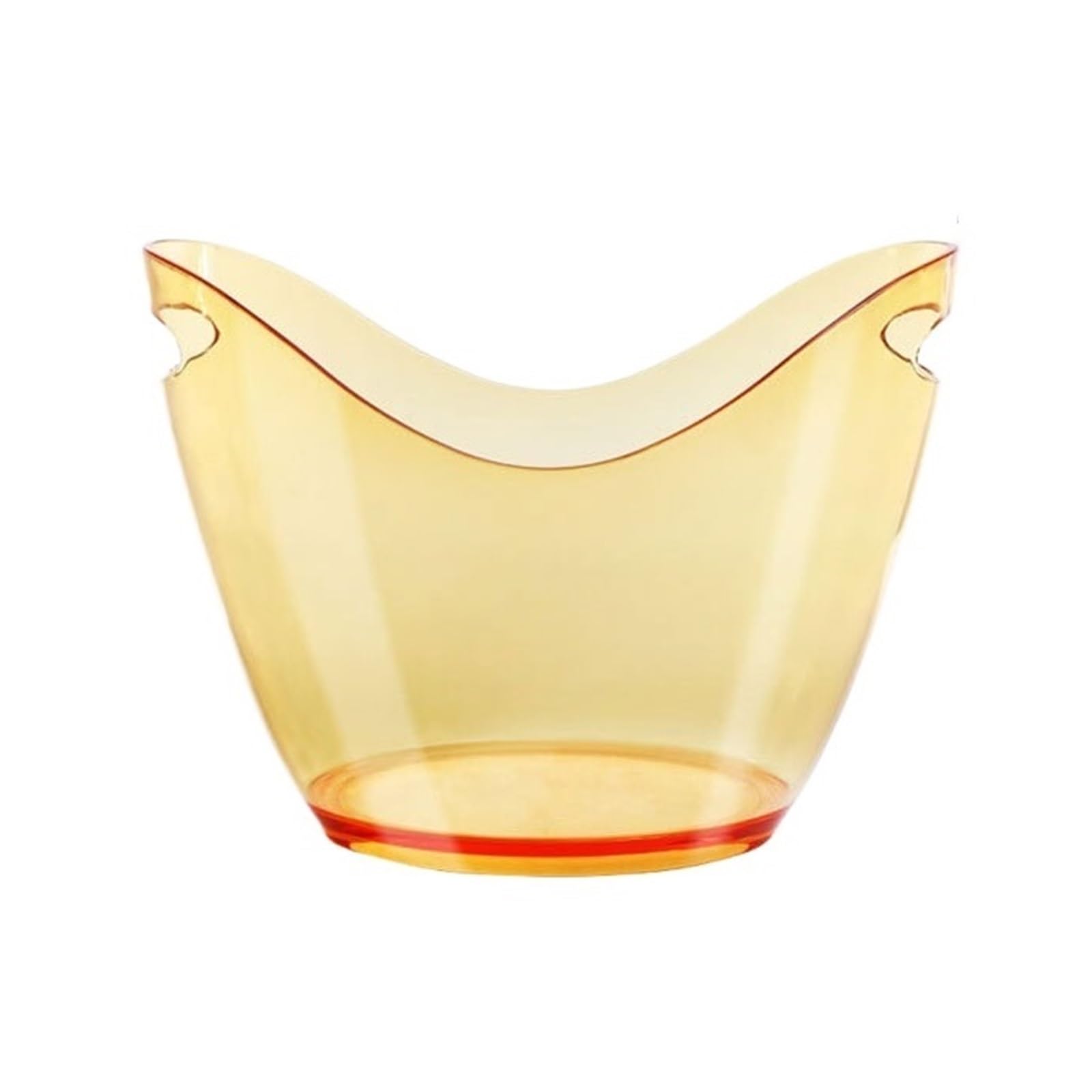 Lijiaxiuyc-101 ice bucket 8L Acrylic Ice Bucket Tub Oval Storage Champagne Bottles For Drinks And Parties champagne bucket(Orange)