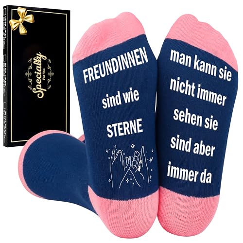 Belloxis Beste Freundin Geschenke Socken Damen 39-42 Geburtstagsgeschenk für Freundin Stoppersocken Damen