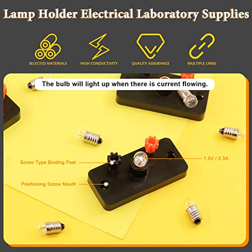 image for Rustark 20 Pcs Physics Experiment Lamp Holder Electrical Laboratory Su