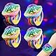 YANGUN Discokugel Armband, 4 Stück Disco Ball Licht, Klein discolicht partylicht usb, Wiederaufladbares, Tragbare Mini Discolicht für Kind Auto Tanzen DJ Party Geburtstag