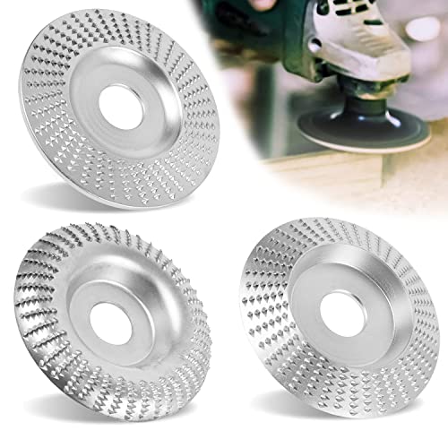 Muela Amoladora 125mm Discos Madera Amoladora para Amoladoras Angulares de Carburo de Tungsteno molienda tallado Discos Abrasivos Muela de Madera para Lijar Tallar Moldear Pulidor Interior de 22mm Cover