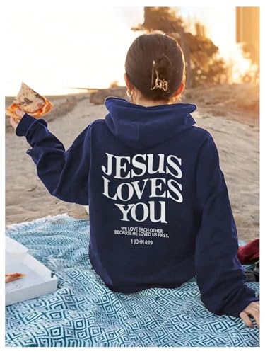 Verdusa Girl's Letter Print Hoodies Long Sleeve Hooded Sweatshirt Casual Pullovers2