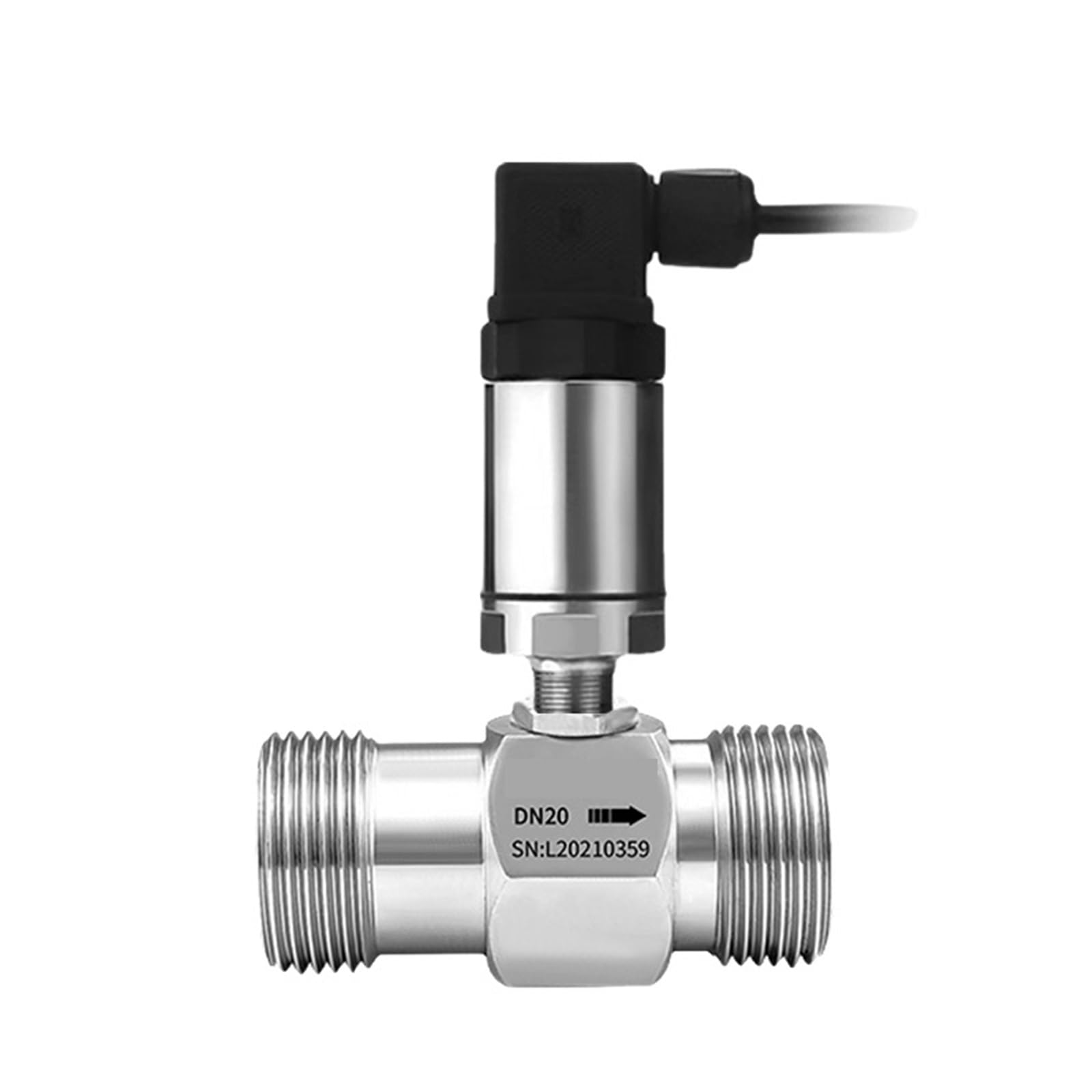 QfUxYYSLD Pulse Signal Liquid Turbine Flow Meter Water Oil Flow Sensor DN4-DN50 Pipeline Threaded Water Turbine Flow Sensor(DN32 Pulse)