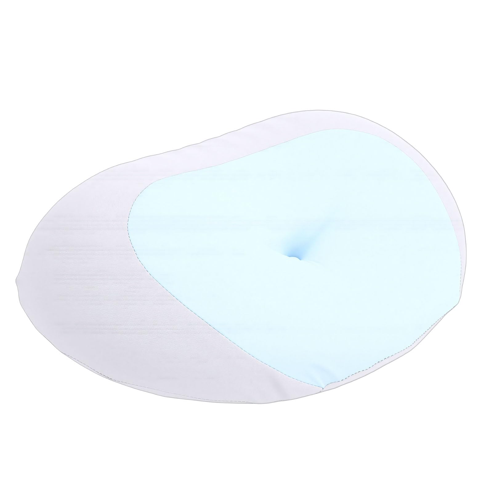 KANASI Almohada Cervical de Viaje, Almohada de Soporte para el Cuello de Espuma viscoelástica Gris con Funda Lavable extraíble para vuelos de Acampada y Viajes por Carretera (Azul)