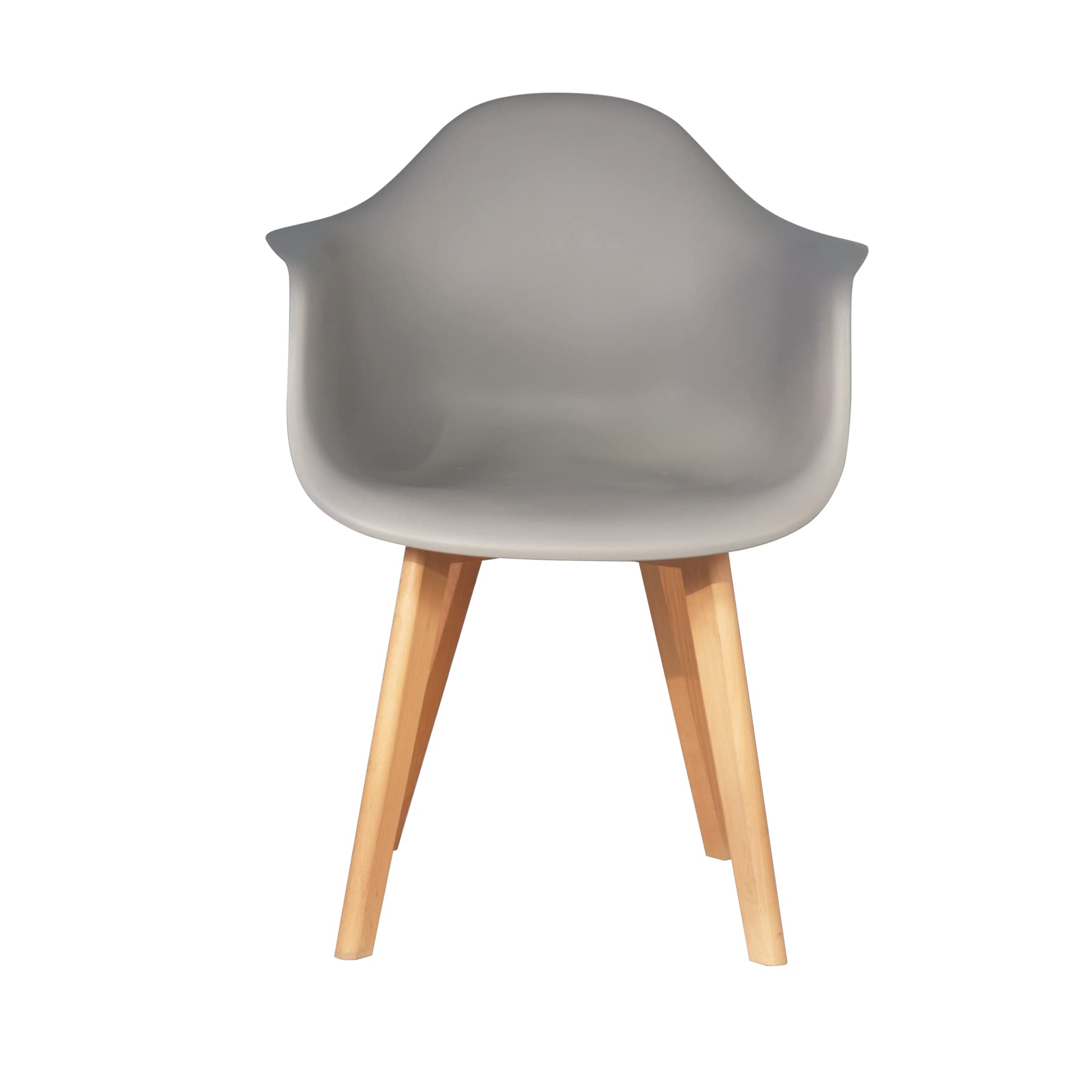 Pack de 6 Sillón Tower Silla de Comedor Silla Escandinava, Pata Madera de Haya, Estilo Nórdico (Blanco+Negro+Gris)