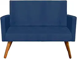 Sofá Retrô Namoradeira Nina 2 Lugares Suede - D'Rossi