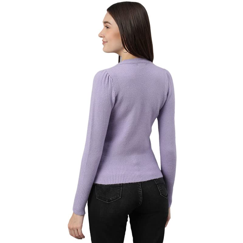 Image of Woods Women Acrylic Round Neck Sweaters