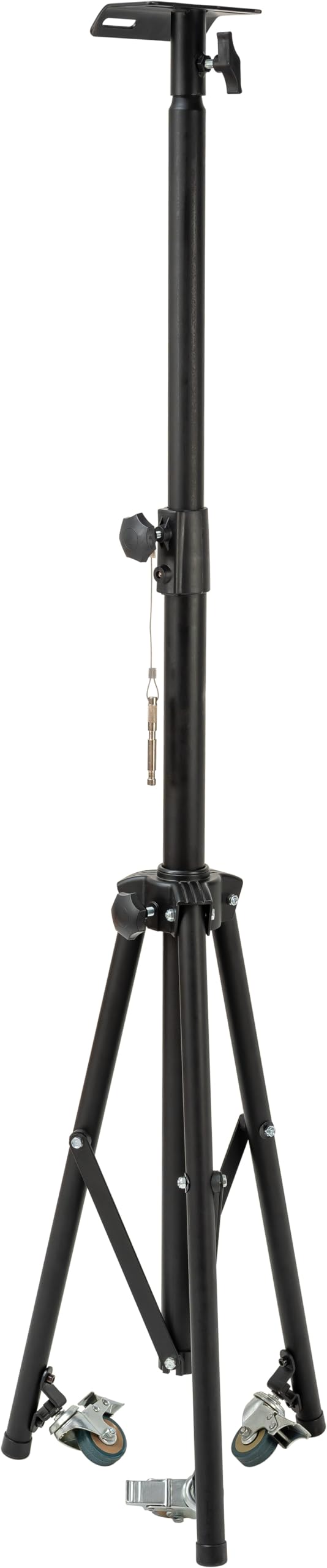 Brennenstuhl Roll Stativ MT 180 | Für LED Strahler bis 180cm, mit ausklappbaren Füßen, mit und ohne Rollen, inkl. Halterung und Schraubensatz, 5kg Traglast