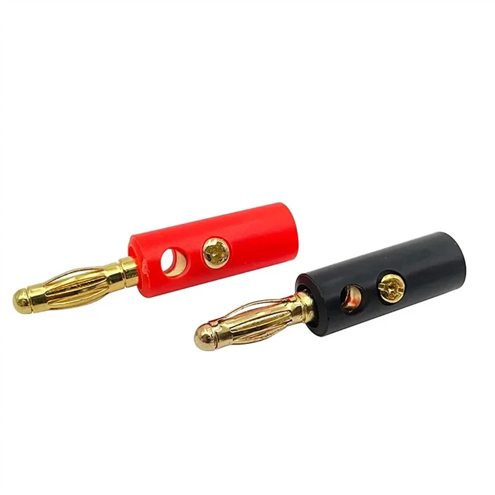 Spina for altoparlante con connettore a banana da 4 mm placcato oro da 40 pezzi, compatibile con cavi for altoparlanti fino a 3 mm di diametro(20 Red 20 Black)