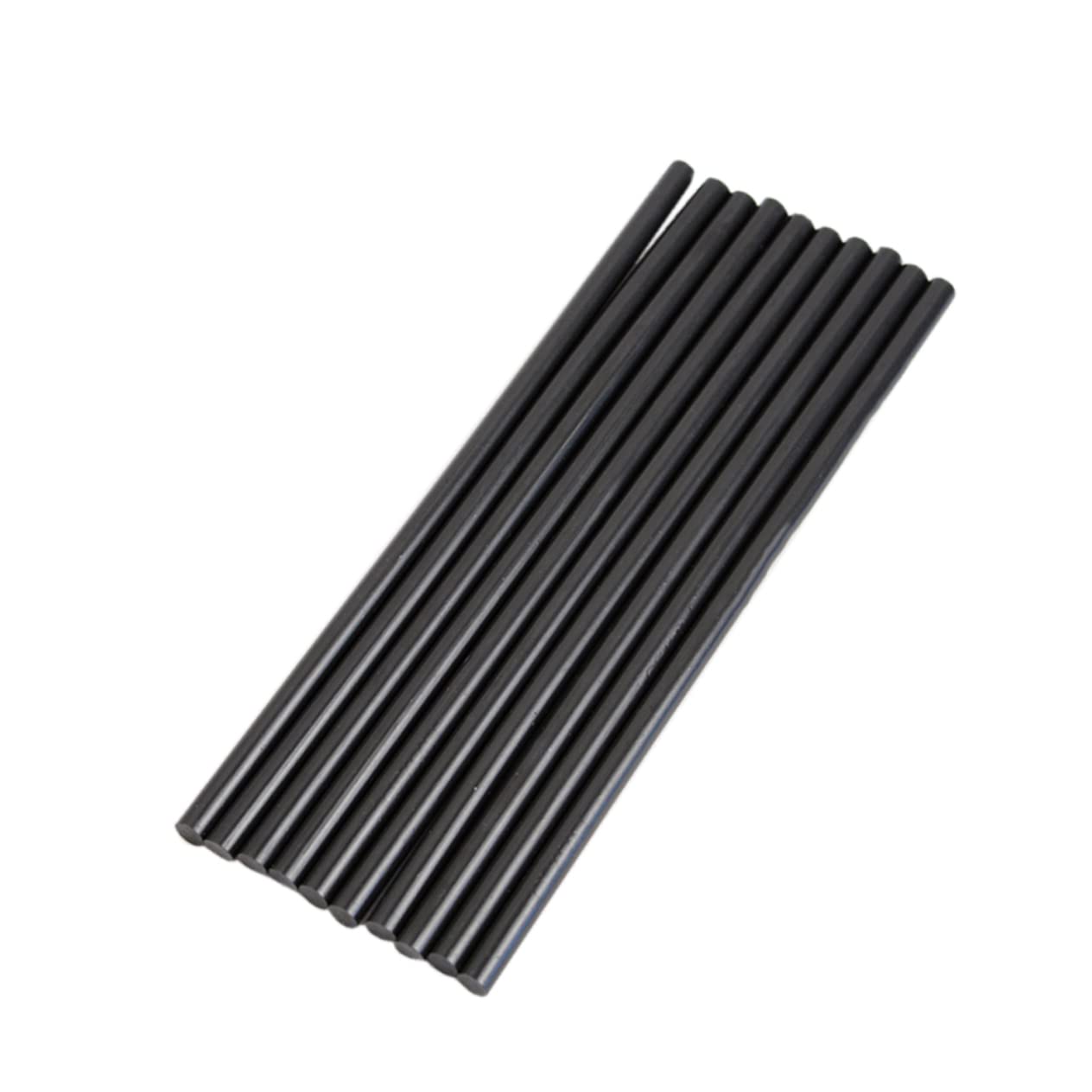HOODANCOS DIY Hot Melt Glue Sticks Black 10 Pack High Transparency Sturdy for Materials