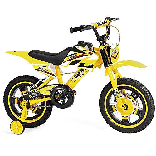 Bike Moto Cross Amarela Aro 16, Uni Toys, 1173