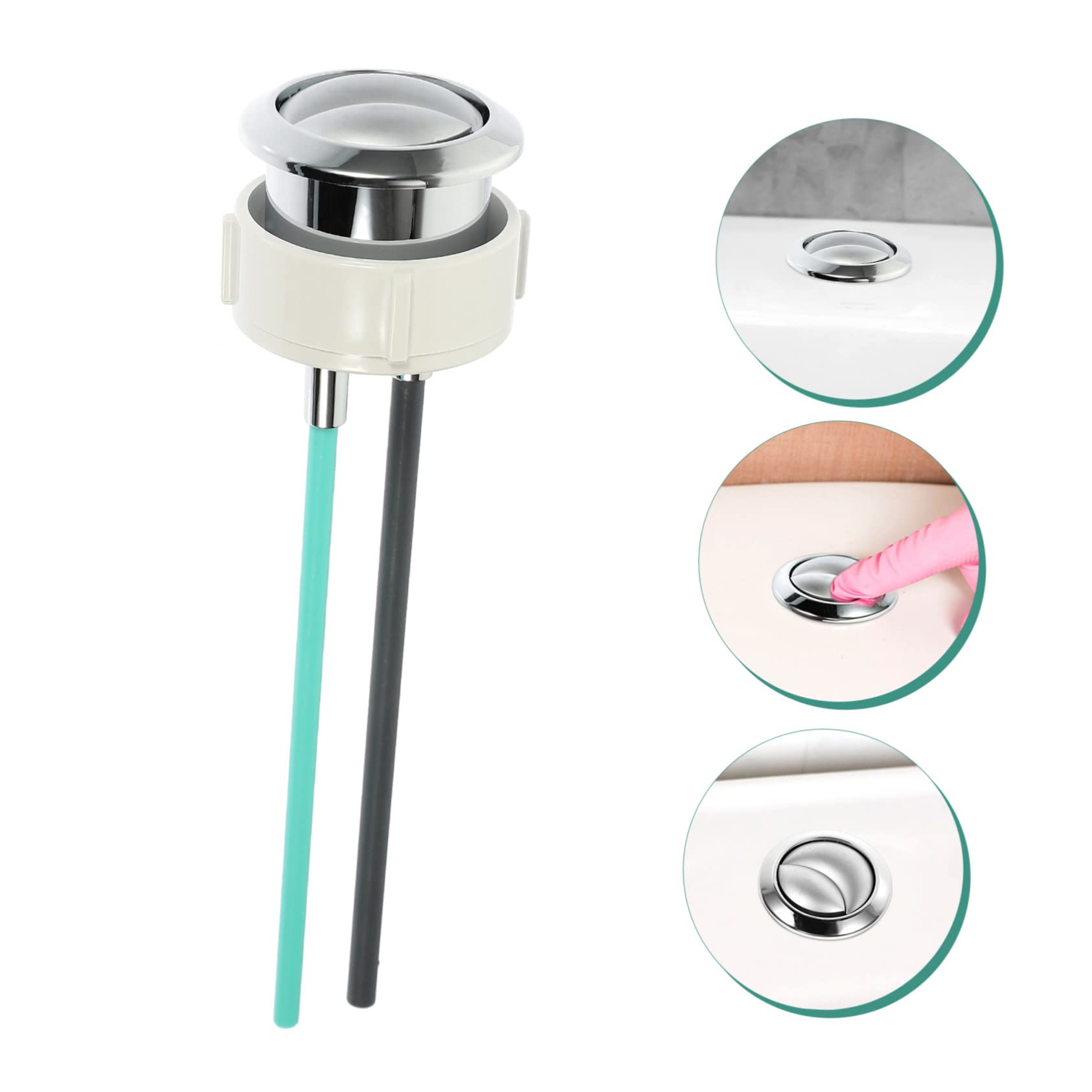 Hemobllo 2pezzi Per Scarico Wc Facile Installazione Design e Resistente Compatibile La Maggior Parte Dei Serbatoi Per e Hotel Superficie Elettroplaccata Lucida