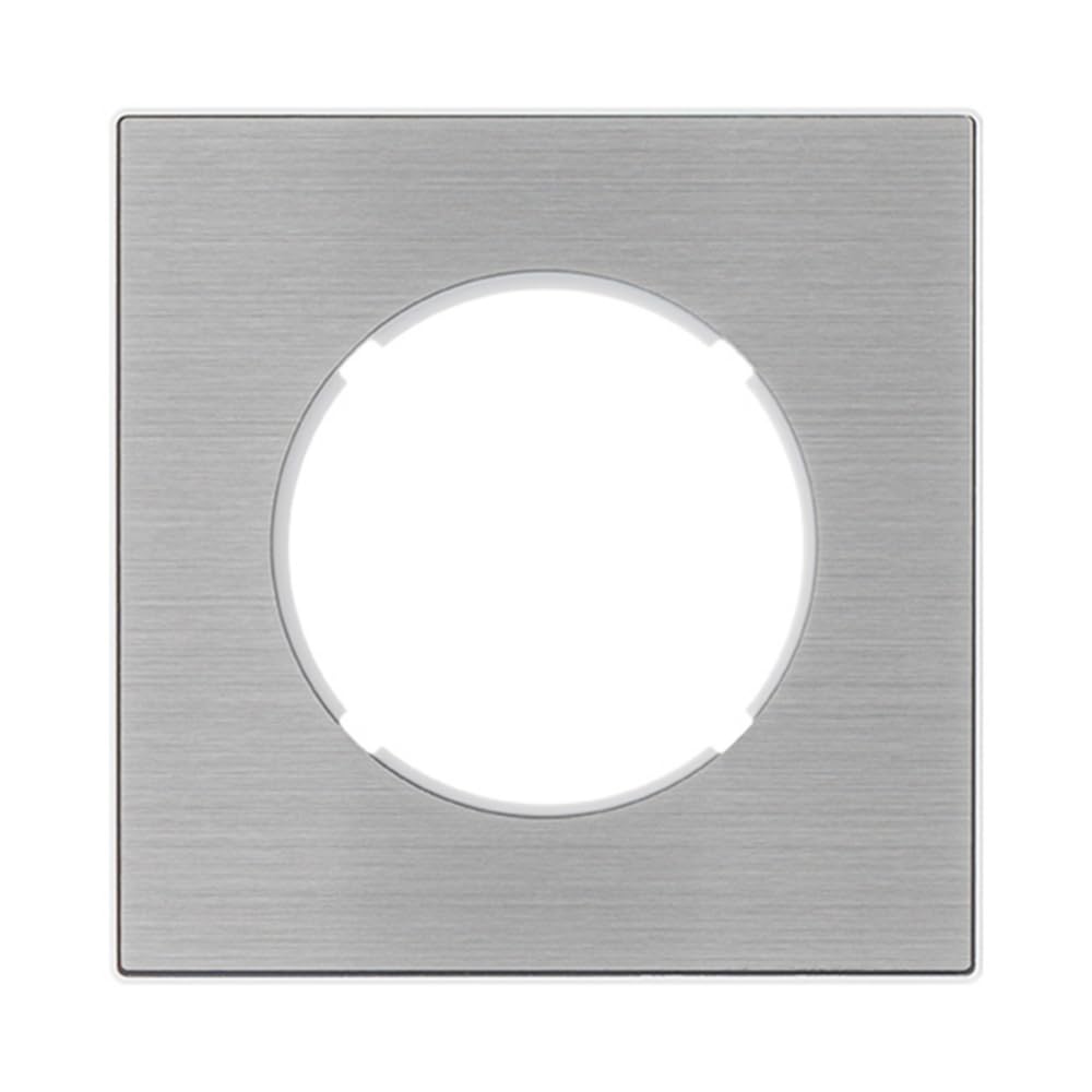 FONTINI Double va-et-vient ALU manette chrome DOM plaque simple métallisée gris
