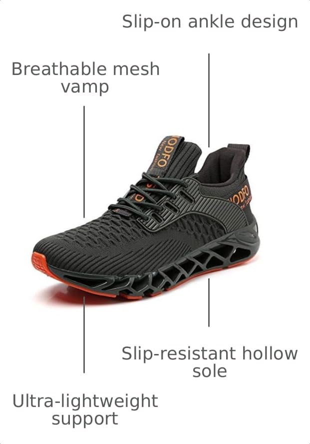 Image of Mens Running Shoes Non Slip Athletic Tennis Walking Fashion Sneakers