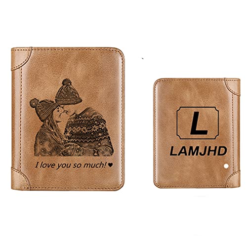 a266XDKSJK Personalized Wallets for Men With Photo & Name, Custom Picture & Name Wallet...