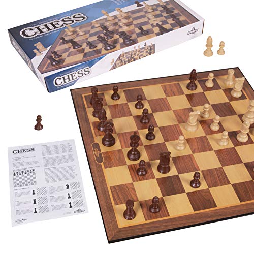 Silly Goose Chess Game, Cardboard Folding Chess Set with Plastic Chess Pieces, Board Games
