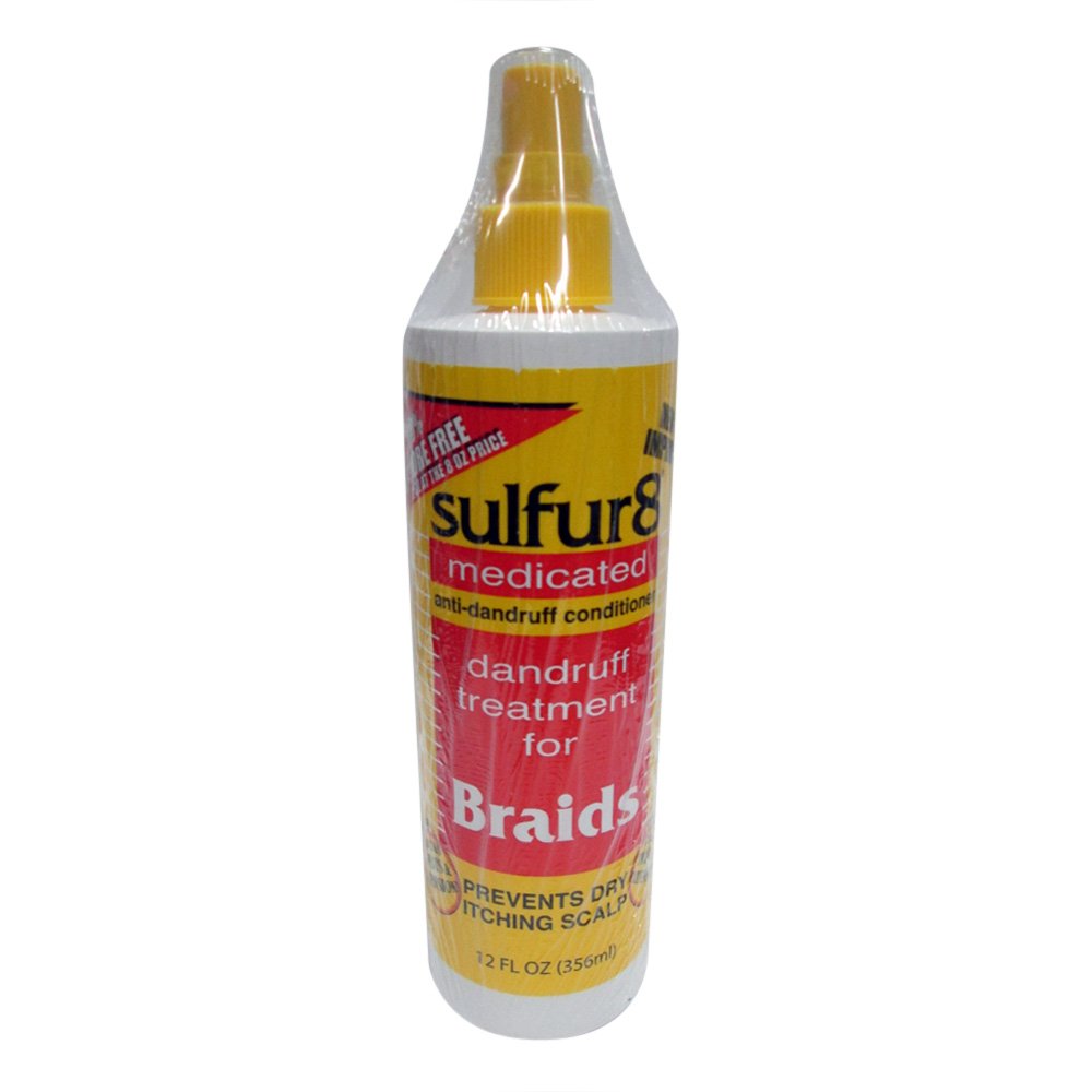 Sulfur 8Dandruff Treatment For Braids 12 Ounce Spray (354ml) (2 Pack)
