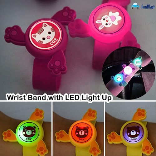 Image of FunBlast Space Wrist Band for Kids - Kids Wrist Bands for Boys and Girls, Slap Band Cute Bracelet with LED Light Up, Return Gift for Kid