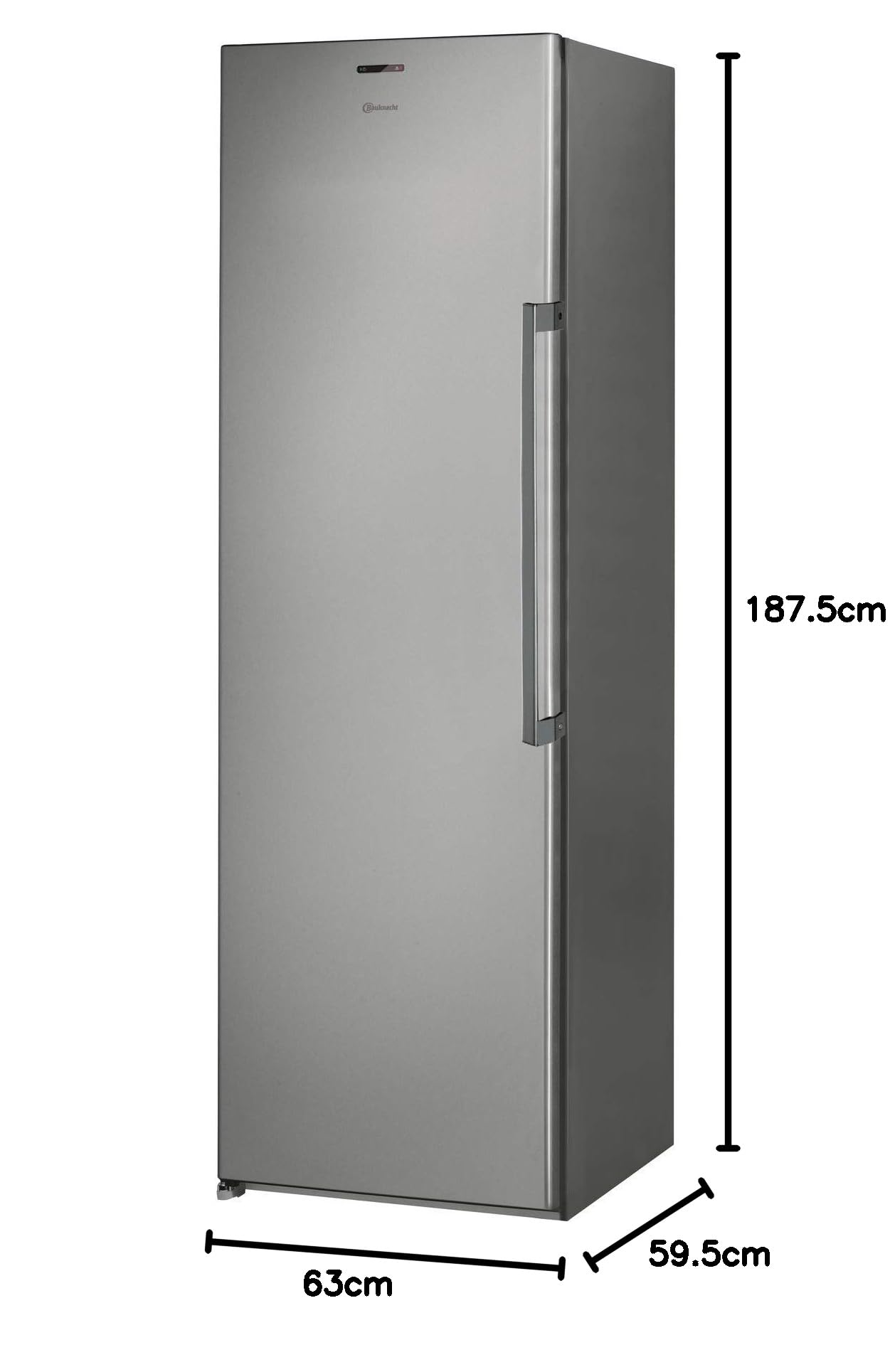 Bauknecht GKN 19G4S IN 2 NoFrost Gefrierschrank / Nutzinhalt 252 Liter/ 187 cm Höhe / NoFrost / ProFreeze/ ShockFreeze/ EasyOpen Ventil/ LED-Innenbeleuchtung, Optic Inox