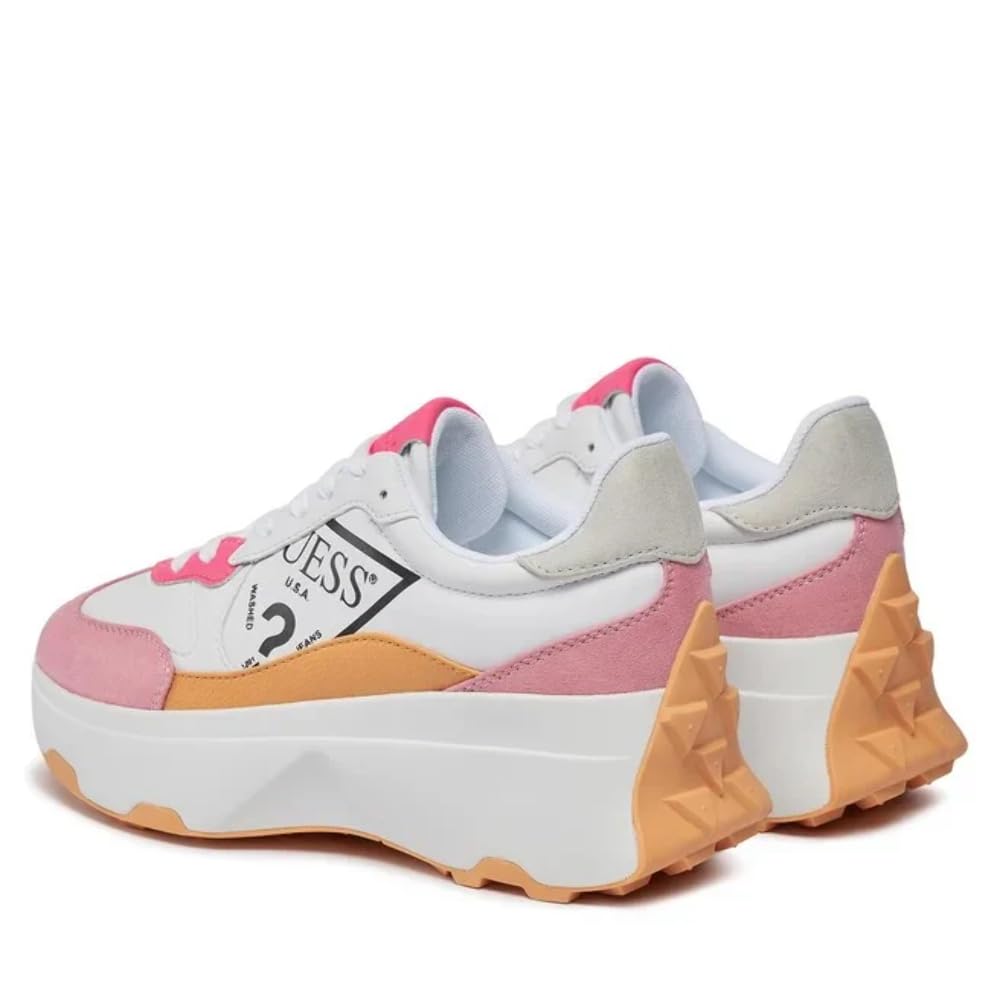 GUESS Zapatillas FLPCB7-ELE12 Calebb Zapatillas Mujer Blanco/Rosa