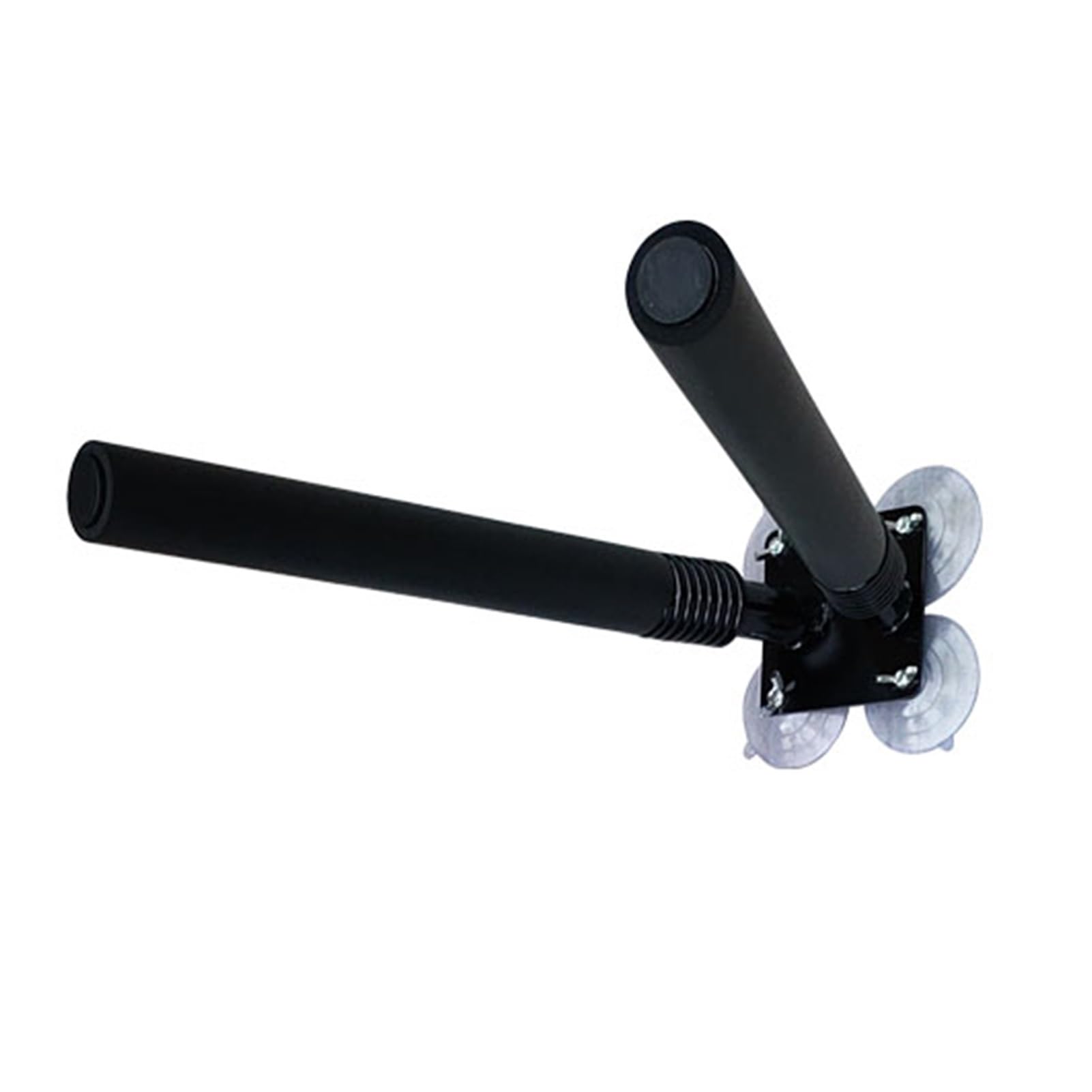 Black Wing Chun Wall Mounted Spring Pile, Adjustable Height Kung Fu Dummy Model with Sucker, Portable Tai Chi Stick Long 35cm for Indoor