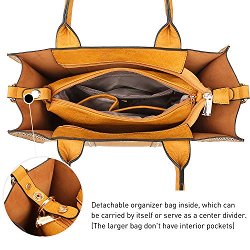 Image of Dasein Women's Designer Handbags Fashion Satchel Handbags Shoulder Bags Top Handle Work Bags w /Belt
