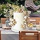 MIAHART Kugel-Kuchenaufsätze, Boho-Gras-Kuchenaufsatz, Dekoration für Geburtstag, Hochzeit, Babyparty, Party-Dekorationen, Boho-Motto-Partyzubehör (Khaki, Gold, Weiß)