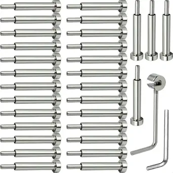 Sowtowe Invisible Cable Railing Hardware Kit, 30 Pack 1/8 Invisible Turnbuckle Kit,T316 Stainless Steel Steel Cable Railing Kit,for Wood & Metal Post Cable Railing System