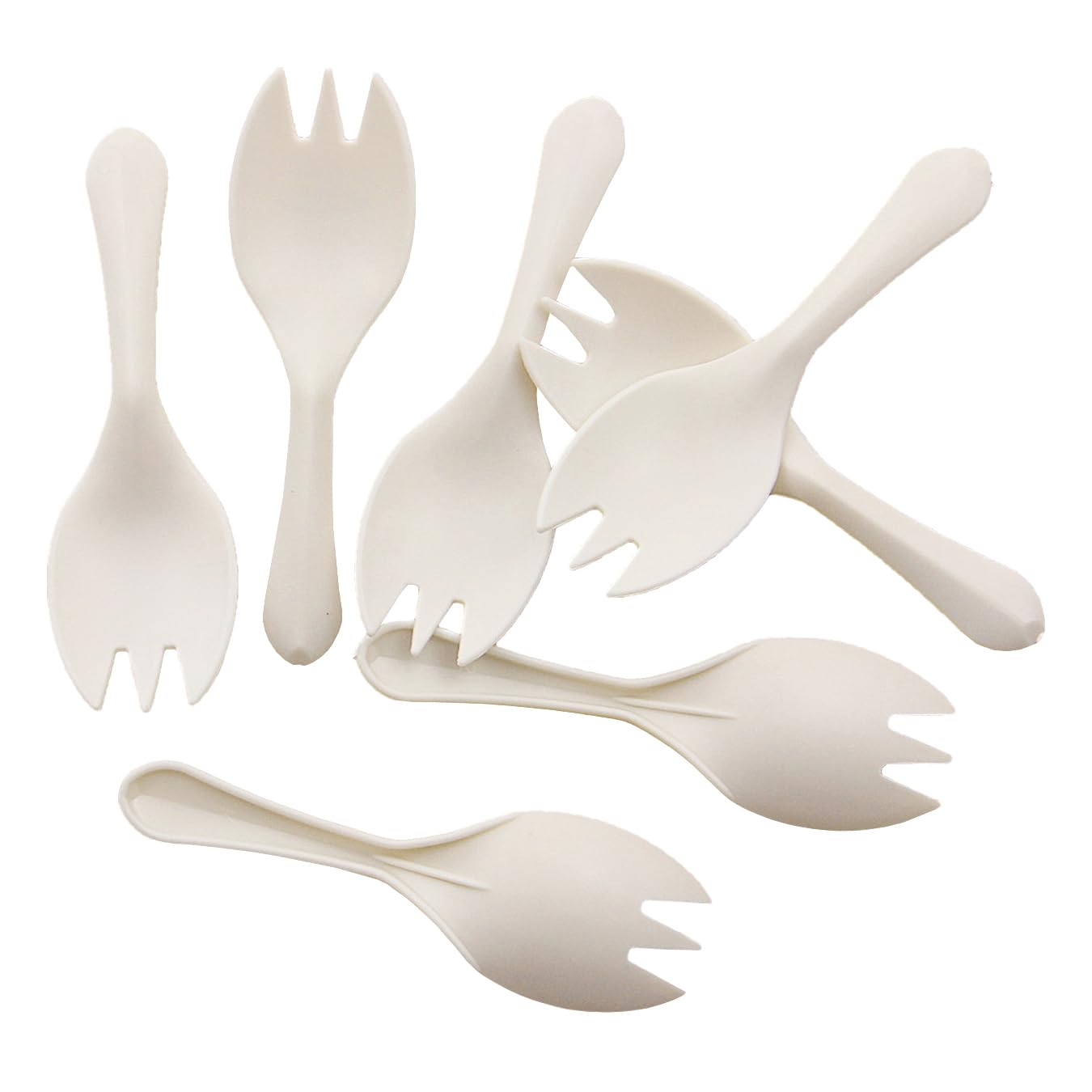 greenworks 1000 count 3334 mini cornstarch tasting sporks disposable plant starch bio-based sampling sporks forks spoons