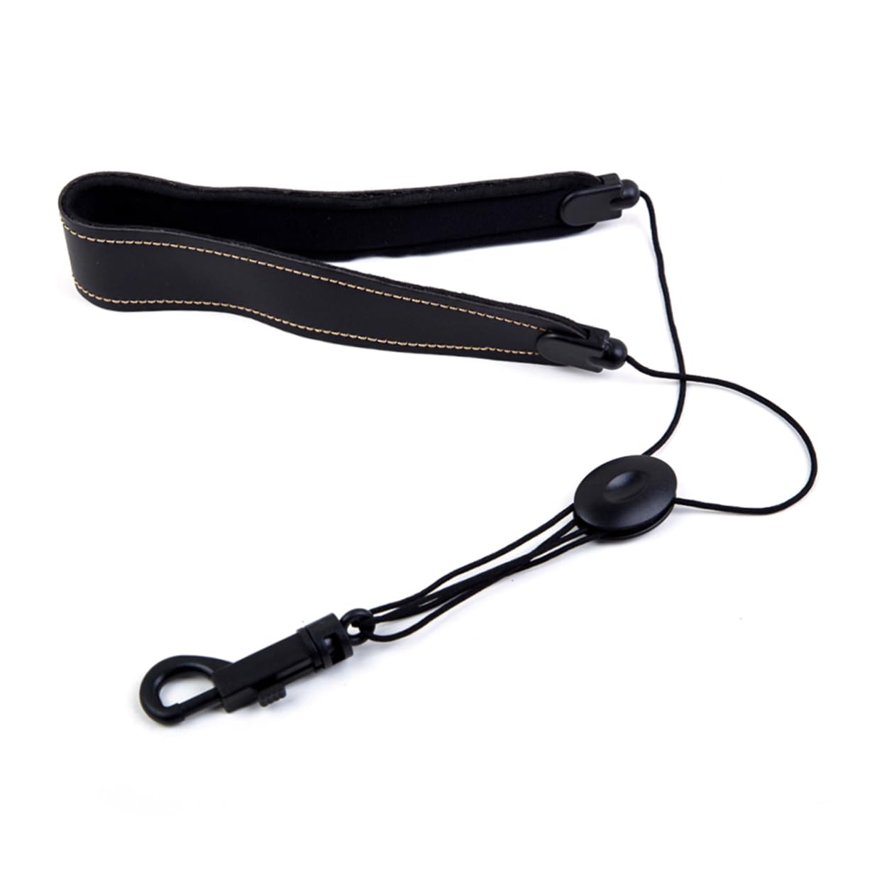 SUPVOX Adjustable Leather Saxophone Strap for Alto Tenor Soprano Breathable Belt for Comfort and Pressure Relief Musical Instrument Accessory Black