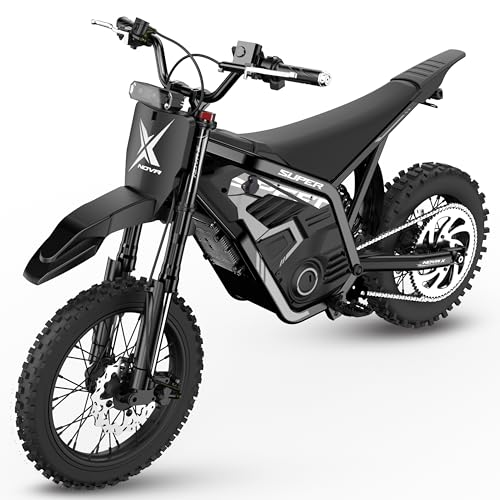 ESKUTE NOVA X Electric Dirt Bike 35-46 MPH 4000W Motor with Certified 48V 22.8Ah Battery Full Suspension Hydraulic Brakes Mountain Off-Road for Teens Adults Black