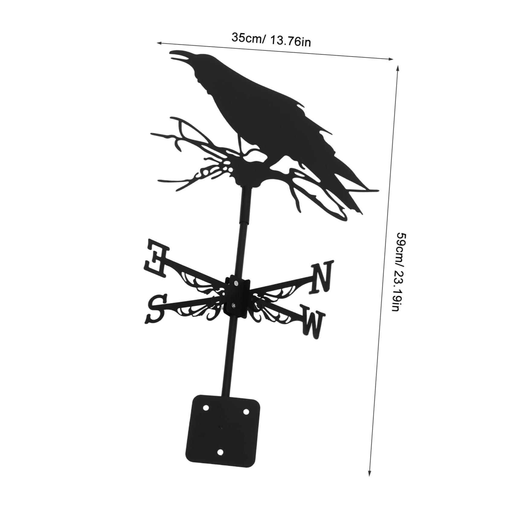 Garneck Decorative Weather Vane Ornament Animal Wind Vane Iron Metal Garden Decor Yard Decor