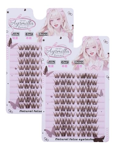 80PCS C curl brown style Eyelash Extension Winged Individual Lashes Natural Segmented Eyelash Bundles Makeup Tools image 3
