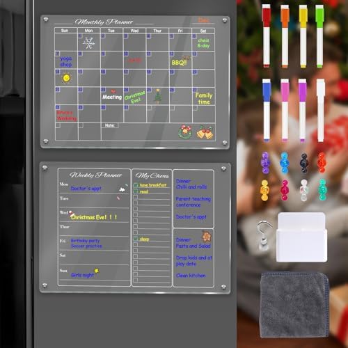 Acrylic Planning Board Clear Magnetic Daily Calendar Magnet Dry Erase - View #2