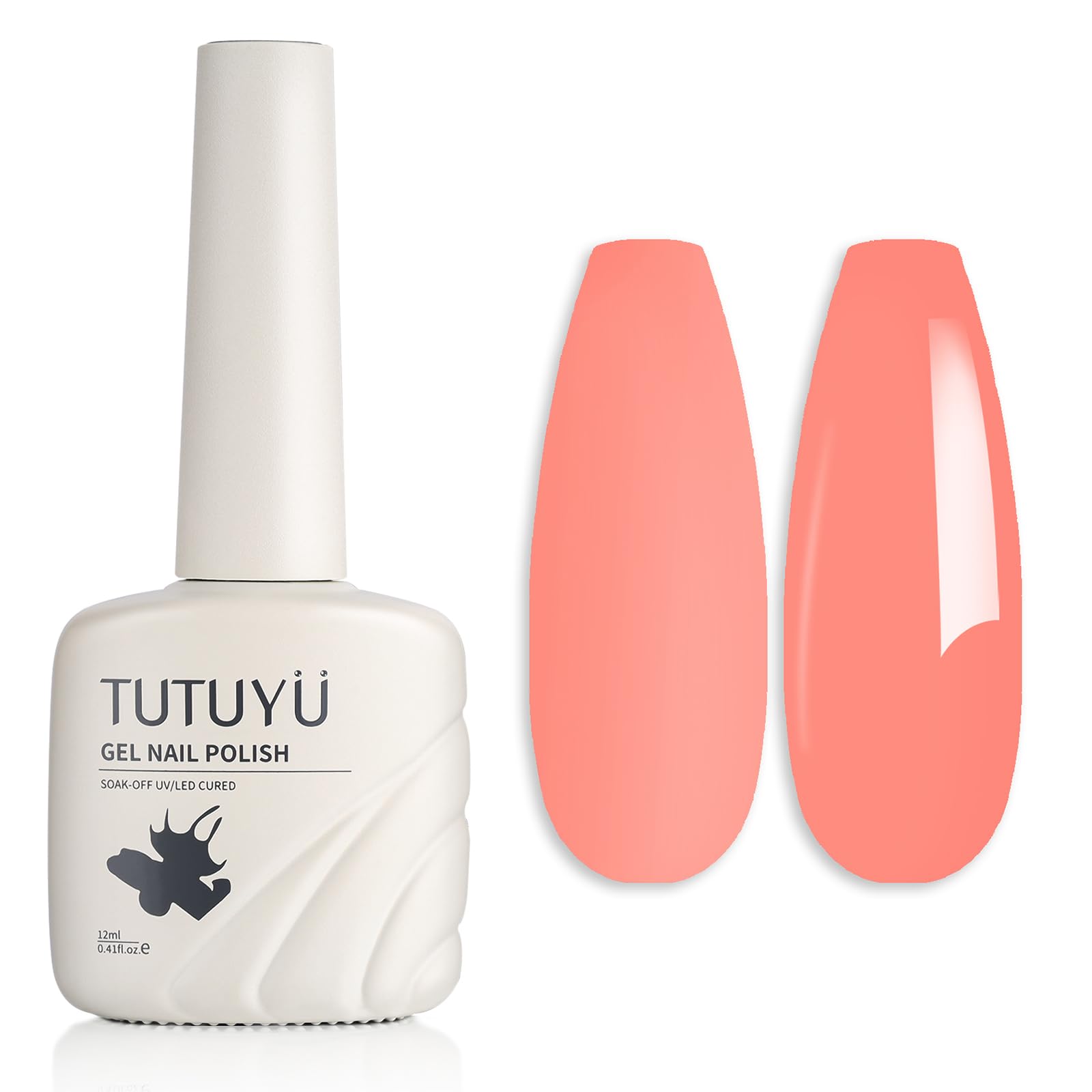 TUTUYU Neon Light Coral Gel Polish Vernice Gel 12 ml per Nail Art Starter o Manicure Salon, Estate Autunno